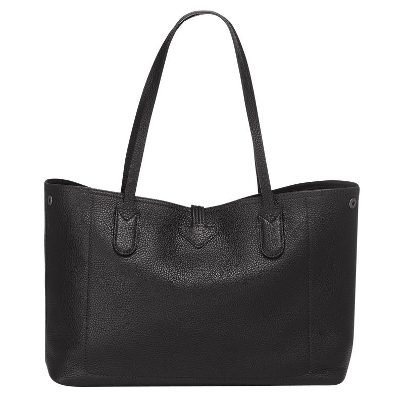 Black Longchamp Roseau Essential L Women's Tote Bag | KBVG-41327