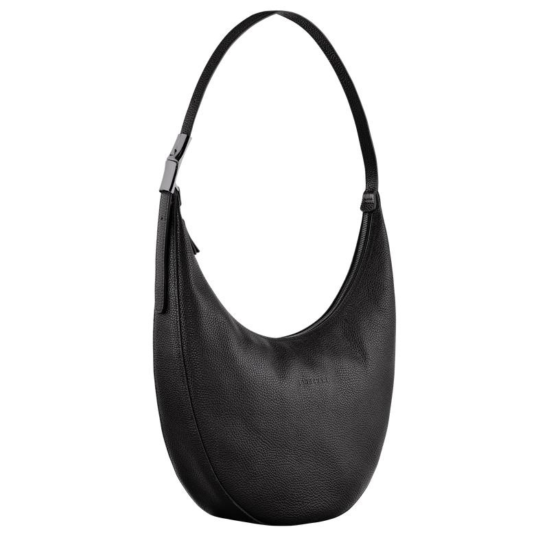 Black Longchamp Roseau Essential L Women's Crossbody Bags | HARU-19465