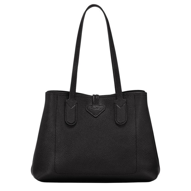 Black Longchamp Roseau Essential M Women's Tote Bag | FOWU-60138