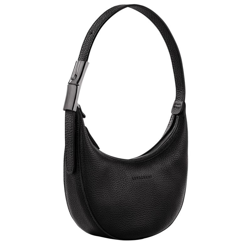 Black Longchamp Roseau Essential S Women's Hobo Bags | WBKH-35619