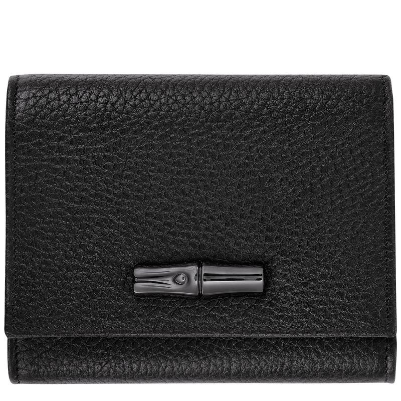 Black Longchamp Roseau Essential Women\'s Wallets | WHUS-89625