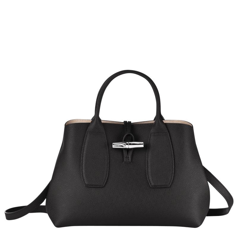 Black Longchamp Roseau M Women\'s Handbags | IEPL-15340