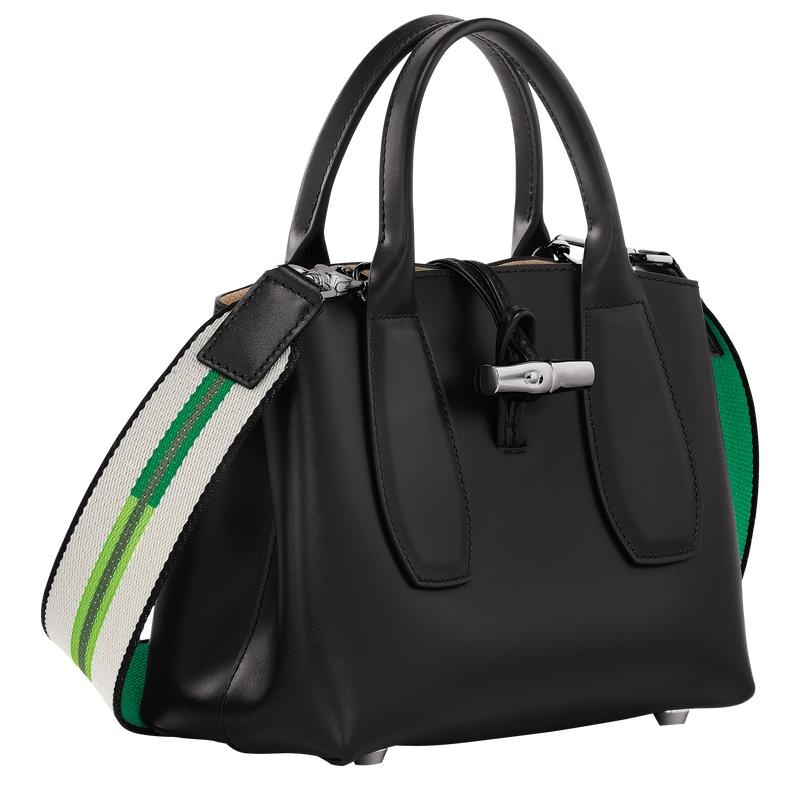 Black Longchamp Roseau S Women's Handbags | QFMP-49672