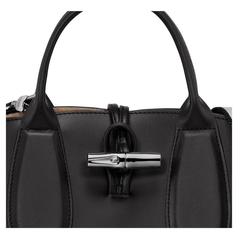 Black Longchamp Roseau S Women's Handbags | QFMP-49672