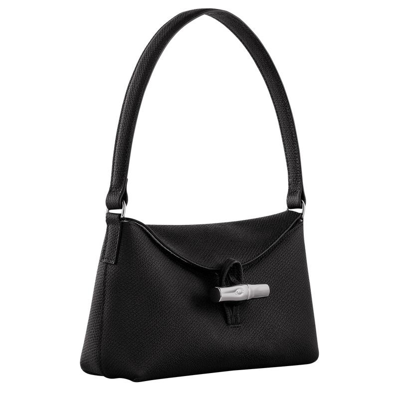 Black Longchamp Roseau S Women's Hobo Bags | YJDL-21743