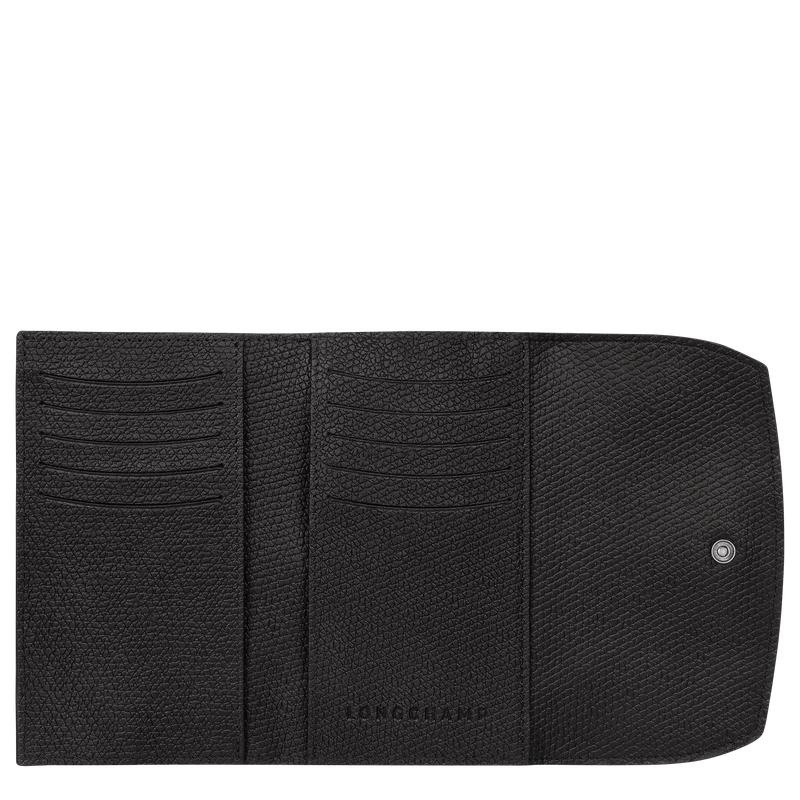 Black Longchamp Roseau Women's Wallets | ILRS-04893