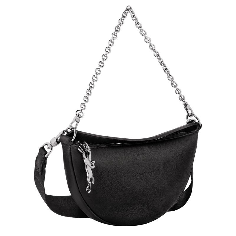 Black Longchamp Smile S Women's Crossbody Bags | QUFK-46359