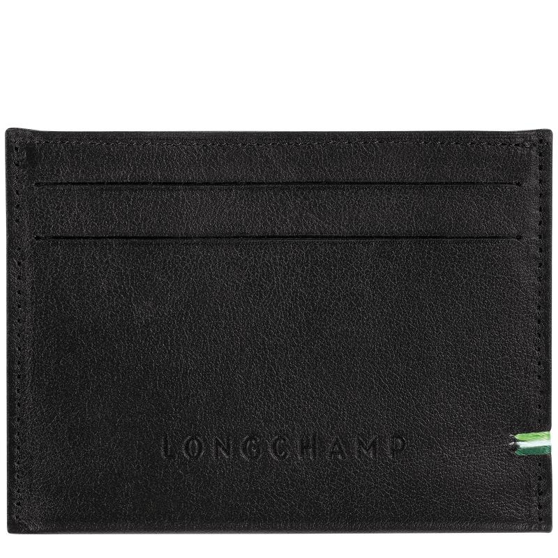 Black Longchamp sur Seine Men\'s Cardholders | UHEC-34167