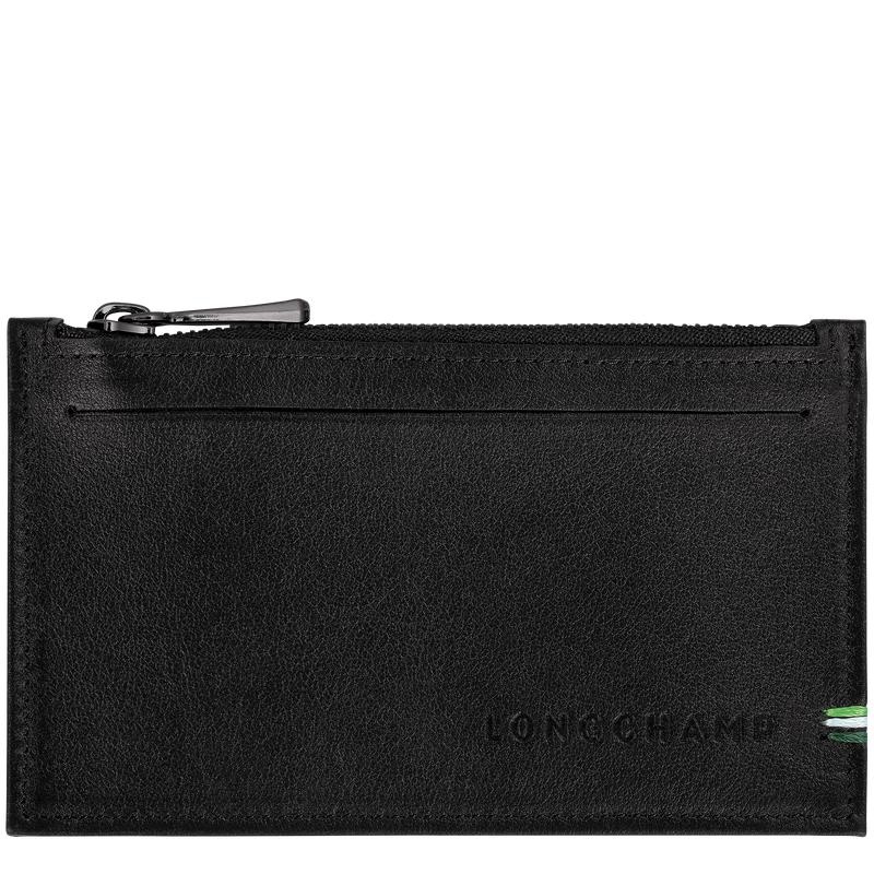 Black Longchamp sur Seine Men\'s Coin Purses | JYVX-23856