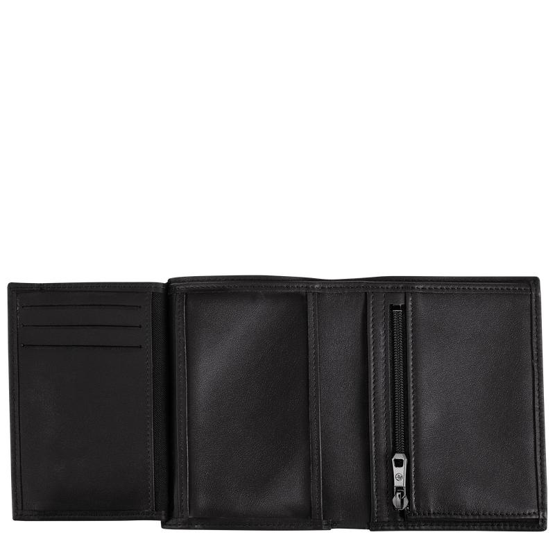 Black Longchamp sur Seine Men's Wallets | HGVC-49318