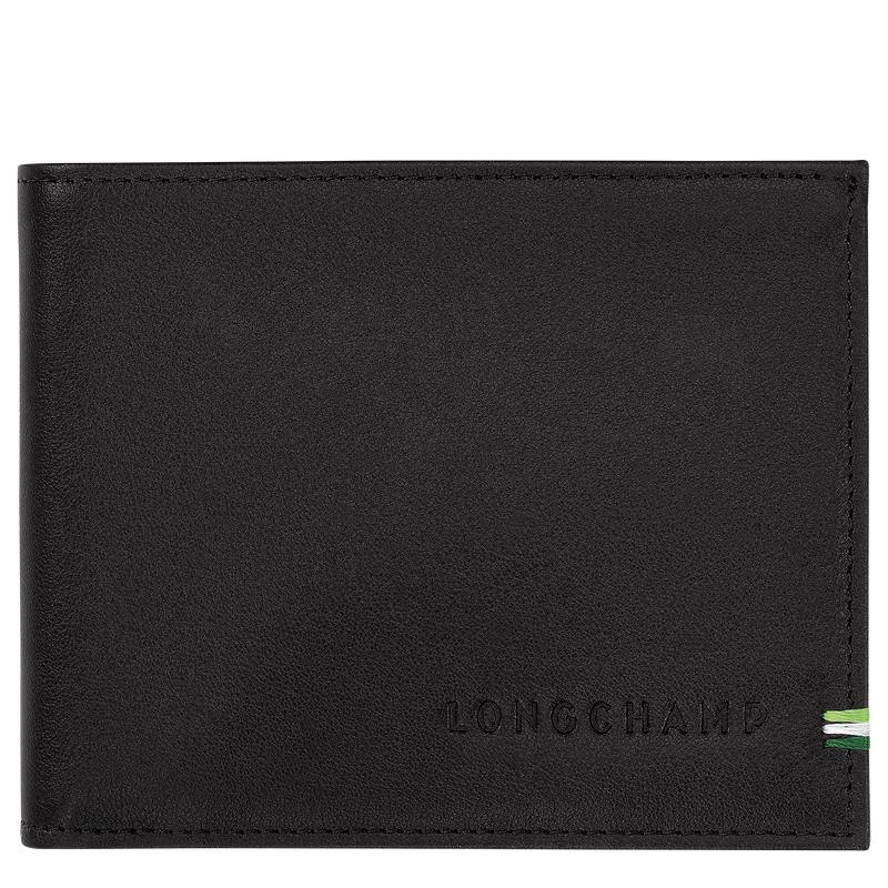 Black Longchamp sur Seine Men\'s Wallets | HMDY-98254