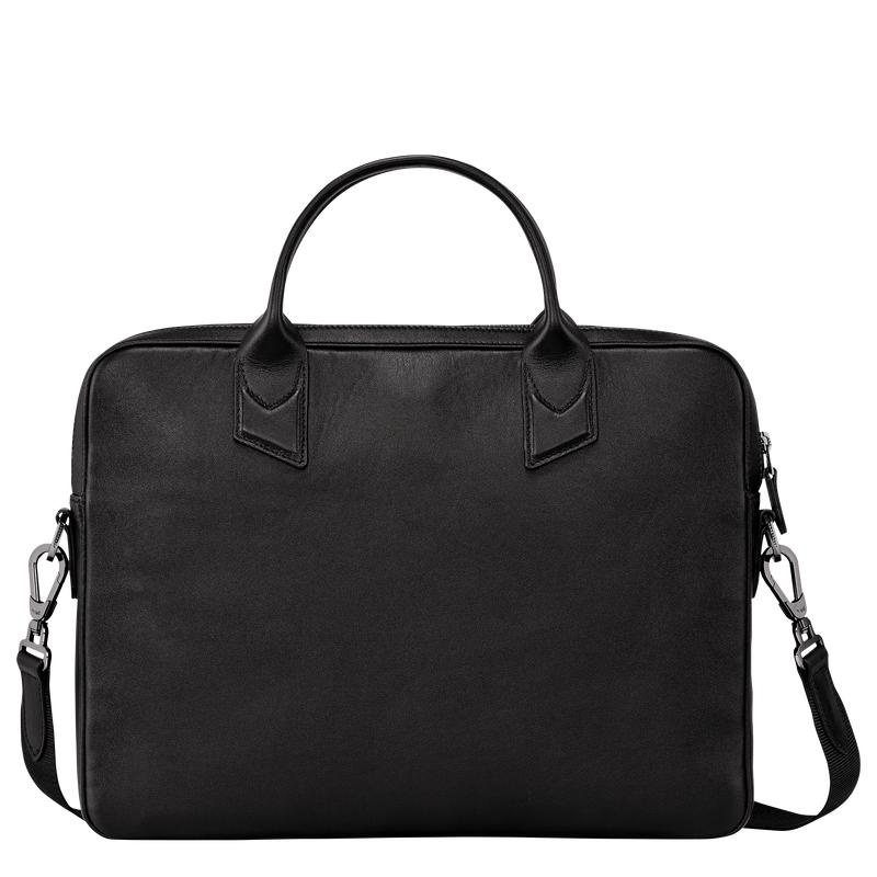 Black Longchamp sur Seine S Men's Briefcase | VPXS-25893