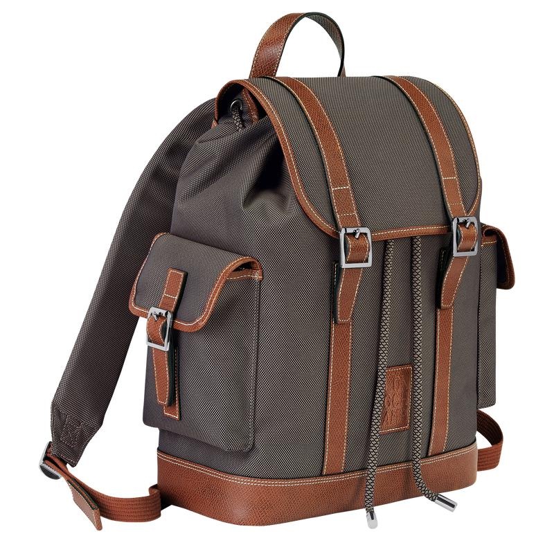 Brown Longchamp Boxford Men's Backpacks | YZKM-96312