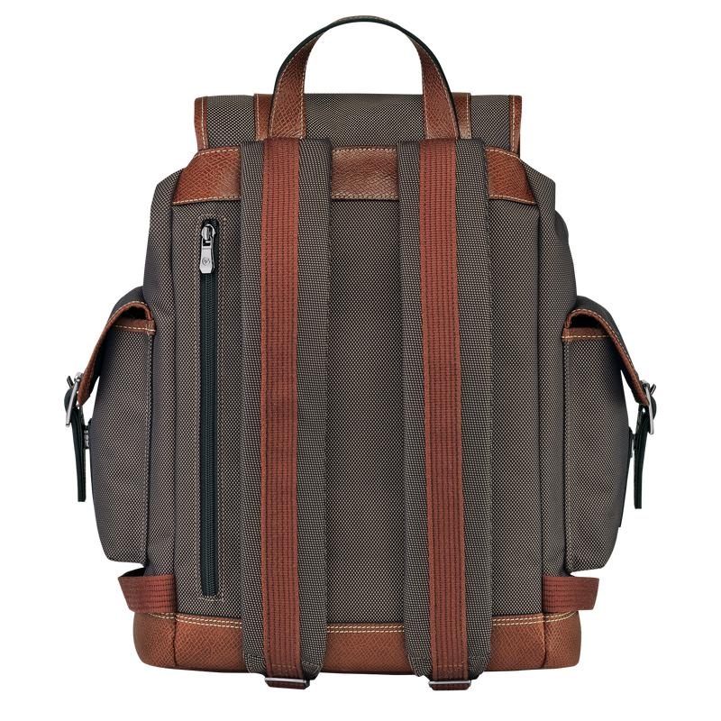 Brown Longchamp Boxford Men's Backpacks | YZKM-96312