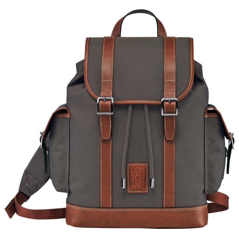 Brown Longchamp Boxford Men\'s Backpacks | YZKM-96312