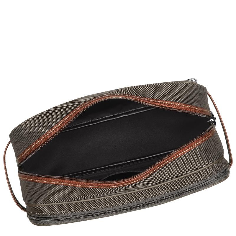 Brown Longchamp Boxford Men's Toiletry Bags | MCOT-43217