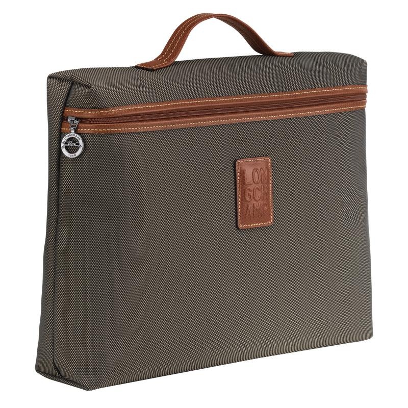 Brown Longchamp Boxford S Men's Briefcase | IKBY-61970