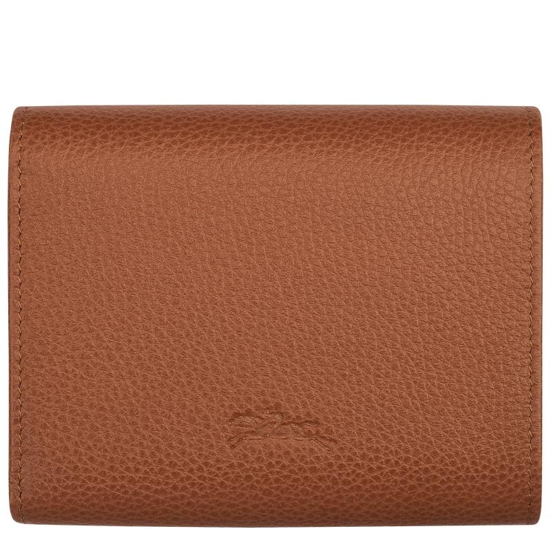 Caramel Brown Longchamp Le Foulonné Men's Wallets | POCJ-76518