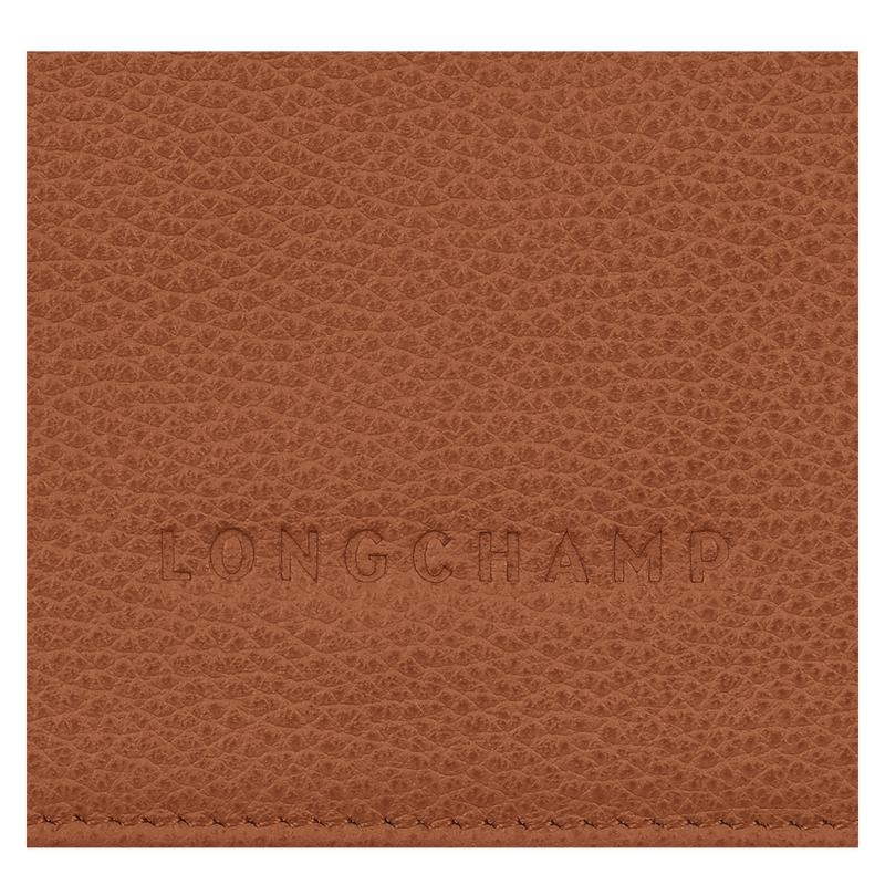 Caramel Brown Longchamp Le Foulonné Men's Wallets | POCJ-76518