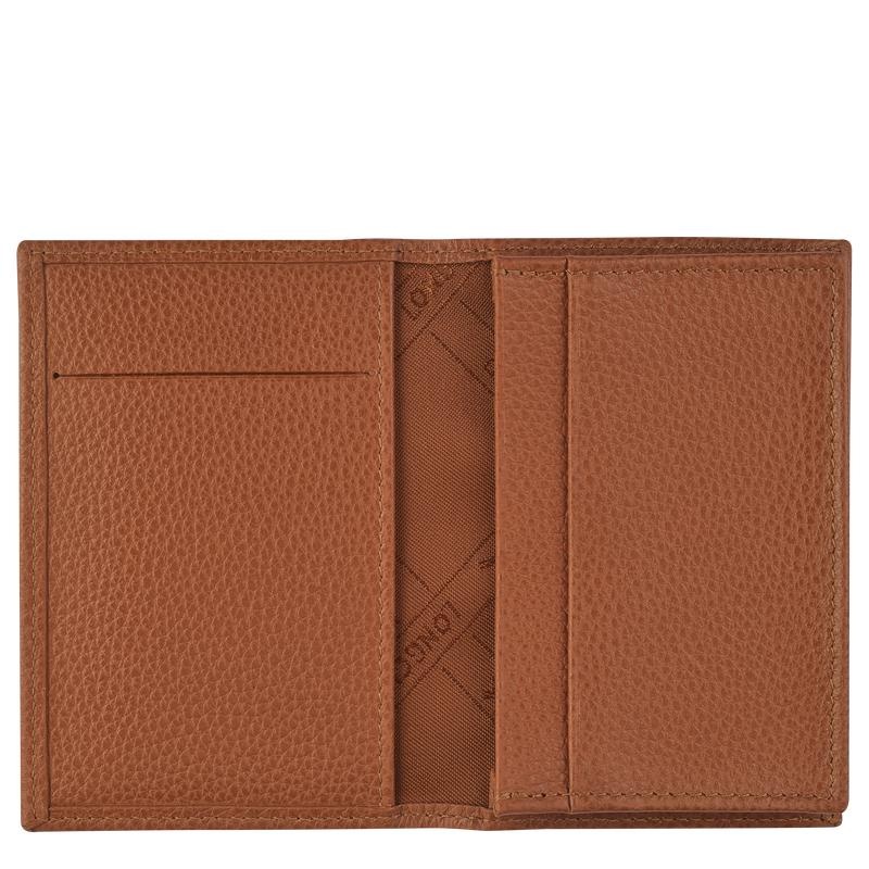 Caramel Brown Longchamp Le Foulonné Men's Cardholders | ZJSP-18735