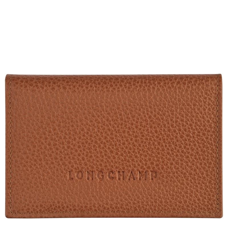 Caramel Brown Longchamp Le Foulonné Men\'s Cardholders | ZJSP-18735