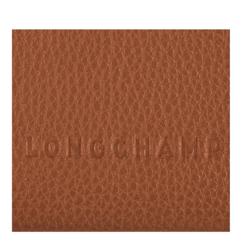 Caramel Brown Longchamp Le Foulonné Men's Cardholders | DLXG-58309