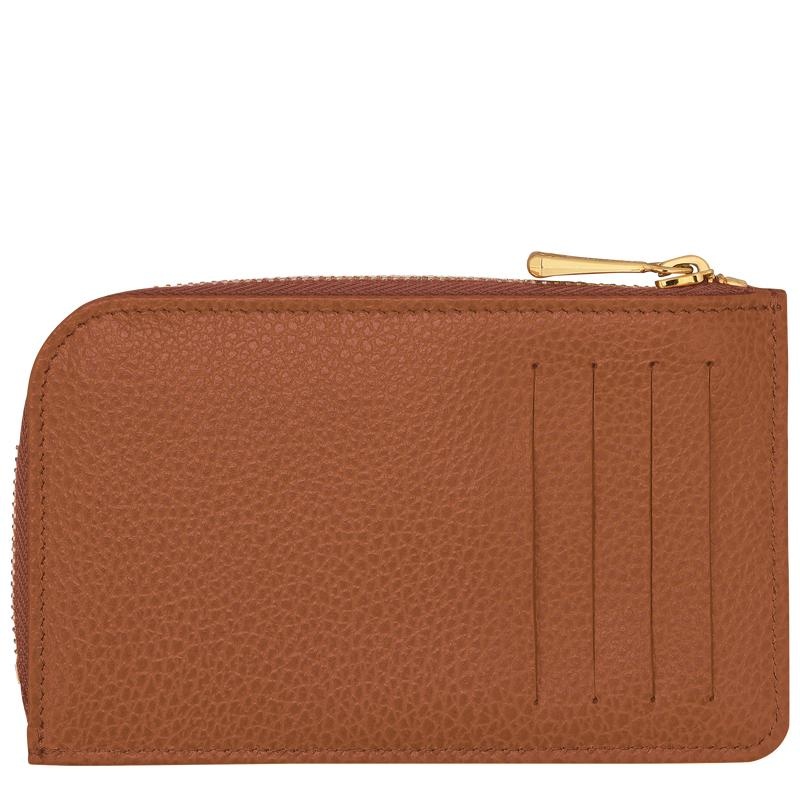 Caramel Brown Longchamp Le Foulonné Men's Cardholders | APOH-80357