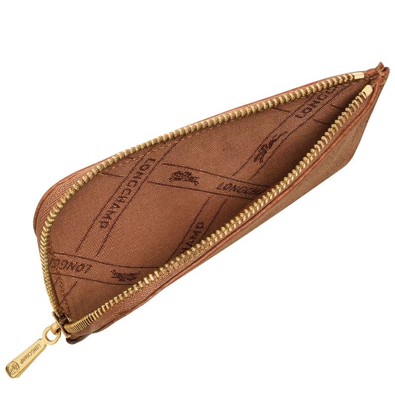 Caramel Brown Longchamp Le Foulonné Men's Cardholders | APOH-80357