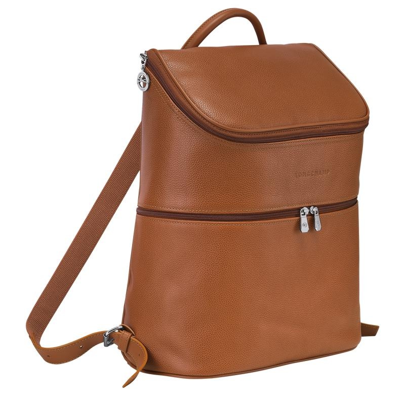 Caramel Brown Longchamp Le Foulonné Men's Backpacks | UDNL-43051