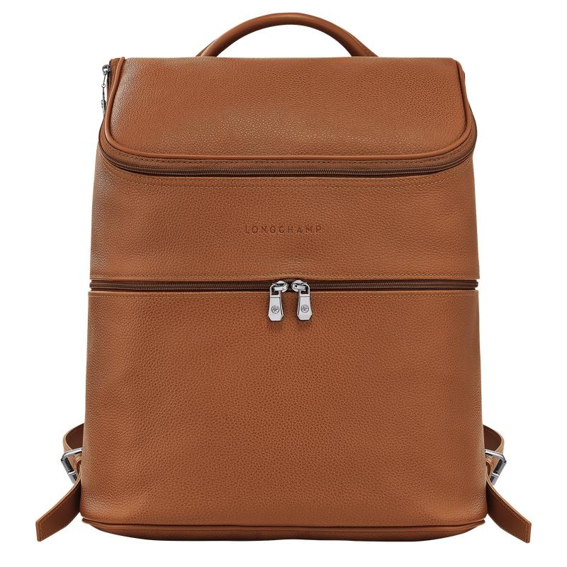 Caramel Brown Longchamp Le Foulonné Men\'s Backpacks | UDNL-43051