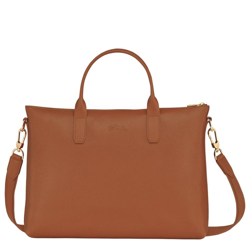 Caramel Brown Longchamp Le Foulonné S Men's Briefcase | GNXH-37802