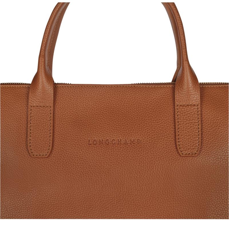 Caramel Brown Longchamp Le Foulonné S Men's Briefcase | GNXH-37802