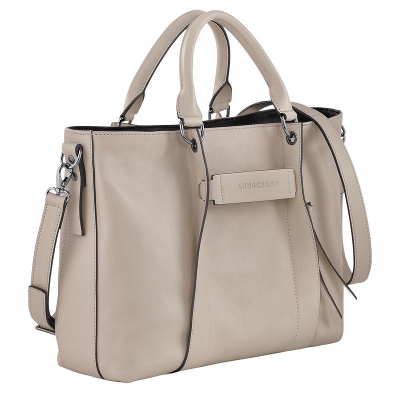 Clay Grey Longchamp 3D L Women's Handbags | UQJN-19058