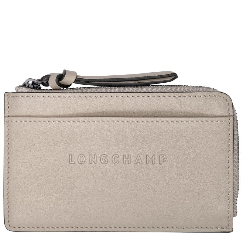 Clay Grey Longchamp 3D Men\'s Cardholders | ZKDC-61970