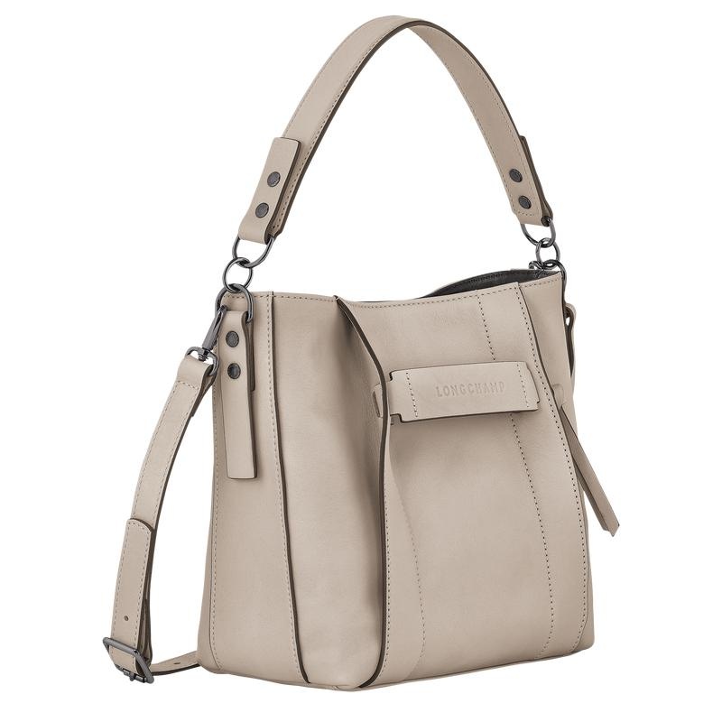 Clay Grey Longchamp 3D S Women's Crossbody Bags | YKWF-02137