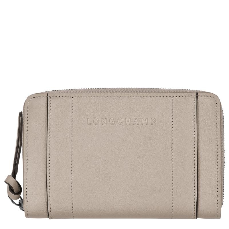 Clay Grey Longchamp 3D Women\'s Wallets | XTUG-62975