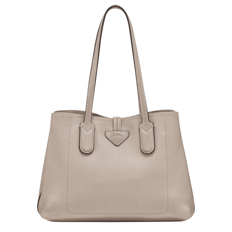 Clay Grey Longchamp Roseau Essential M Women's Tote Bag | AHXS-62390