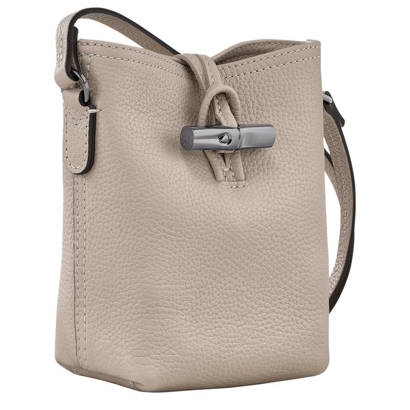 Clay Grey Longchamp Roseau Essential XS Women's Crossbody Bags | HWGE-75903