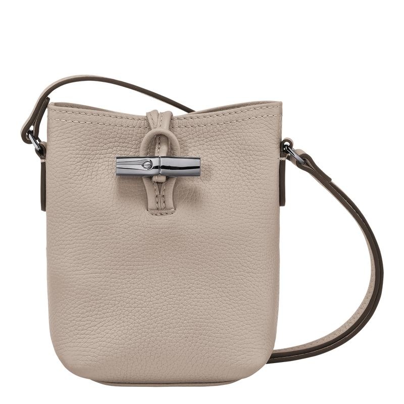 Clay Grey Longchamp Roseau Essential XS Women\'s Crossbody Bags | HWGE-75903