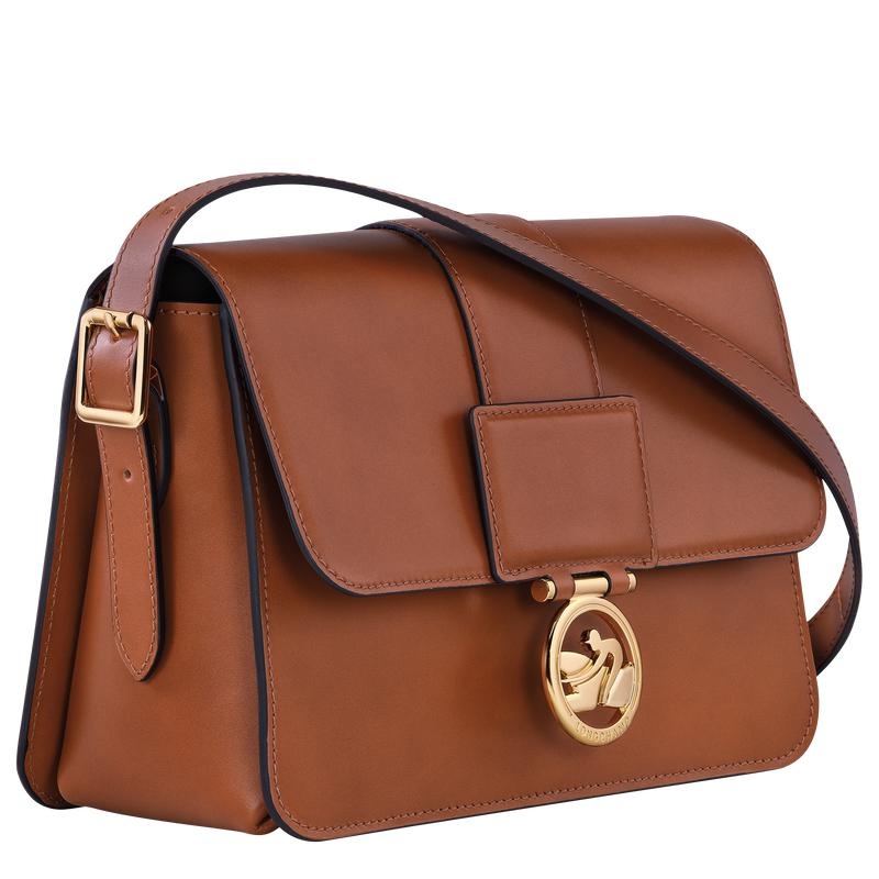 Cognac Brown Longchamp Box-Trot M Women's Crossbody Bags | WRIK-78406