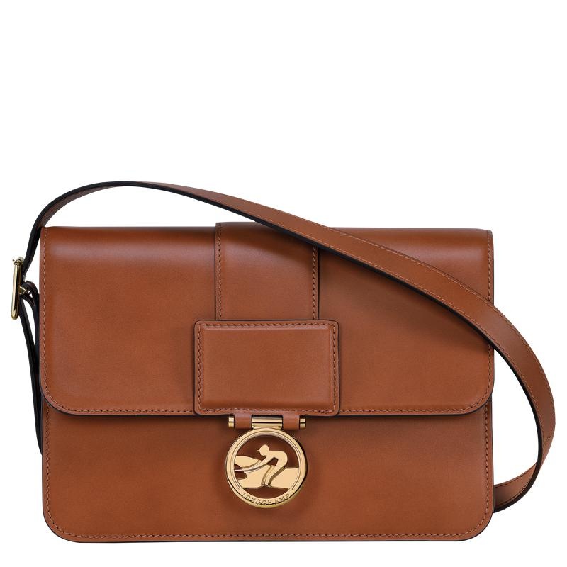 Cognac Brown Longchamp Box-Trot M Women\'s Crossbody Bags | WRIK-78406