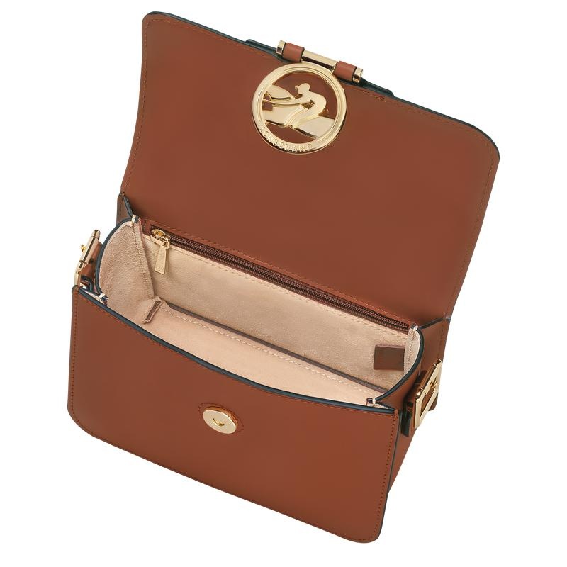 Cognac Brown Longchamp Box-Trot S Women's Crossbody Bags | DBHJ-80451