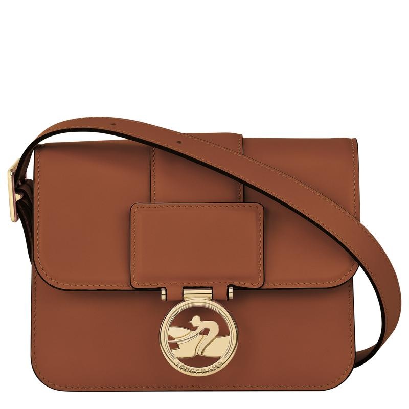 Cognac Brown Longchamp Box-Trot S Women\'s Crossbody Bags | DBHJ-80451