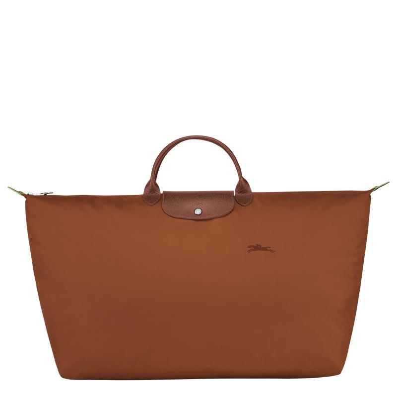 Cognac Brown Longchamp Le Pliage Green M Women\'s Travel Bags | ASJI-68031