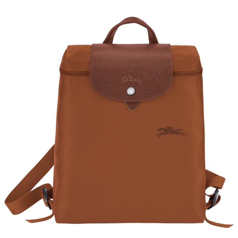 Cognac Brown Longchamp Le Pliage Green M Men\'s Backpacks | BVPC-14935