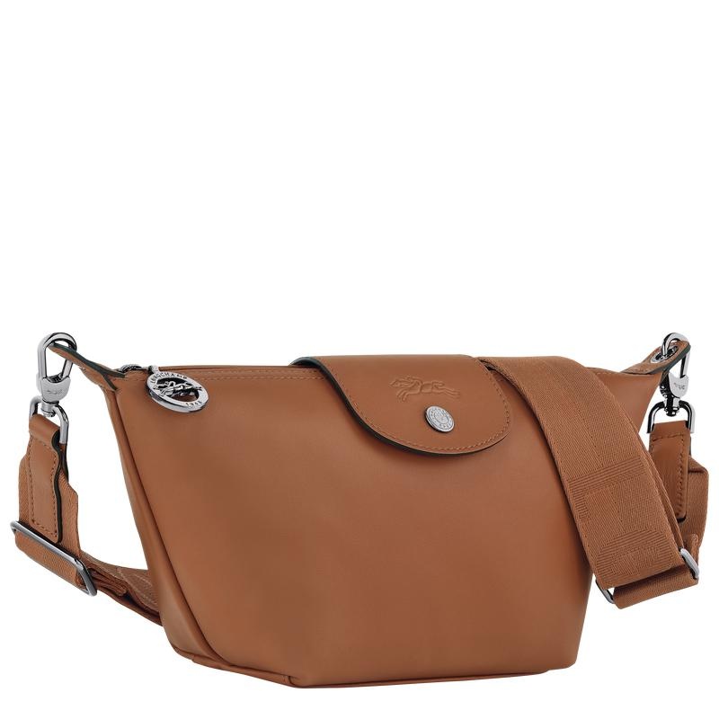 Cognac Brown Longchamp Le Pliage Xtra XS Men's Crossbody Bags | QPKZ-51028