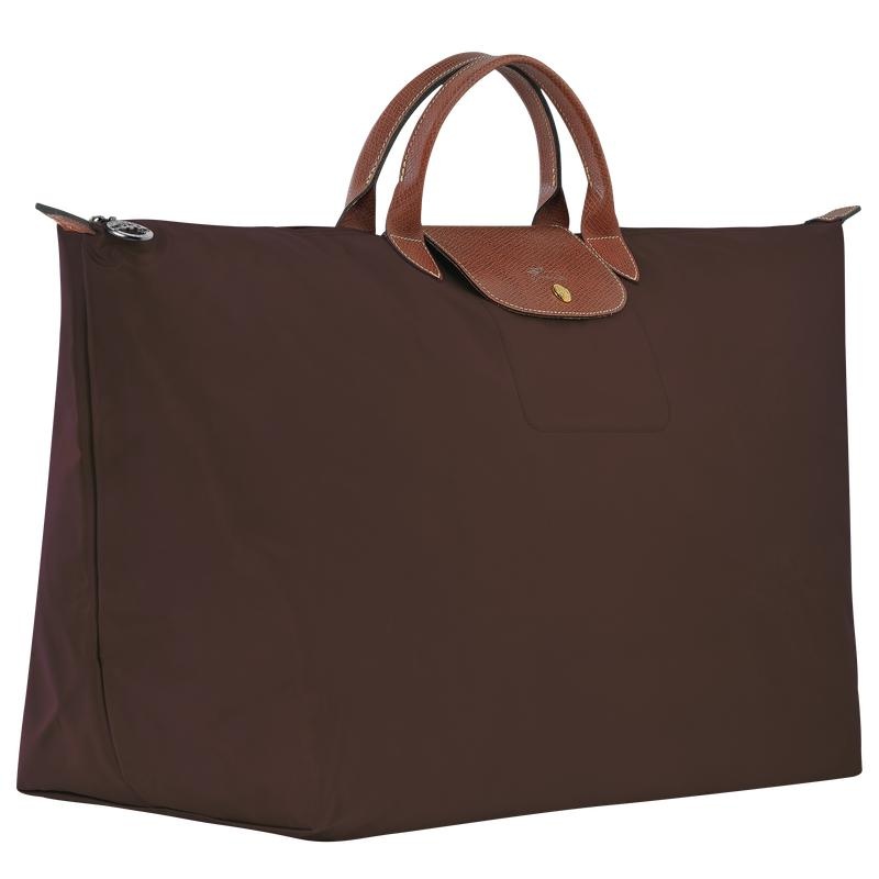 Ebony Brown Longchamp Le Pliage Original M Women's Travel Bags | NLIK-54203