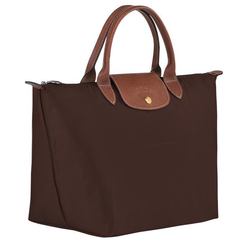 Ebony Brown Longchamp Le Pliage Original M Women's Handbags | MDIW-91045