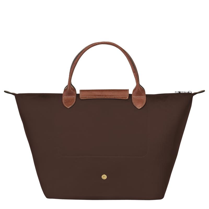 Ebony Brown Longchamp Le Pliage Original M Women's Handbags | MDIW-91045