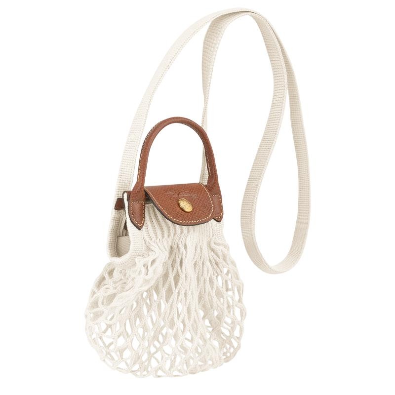 Ecru White Longchamp Le Pliage Filet XS Women's Mesh Bag | VAKC-69420